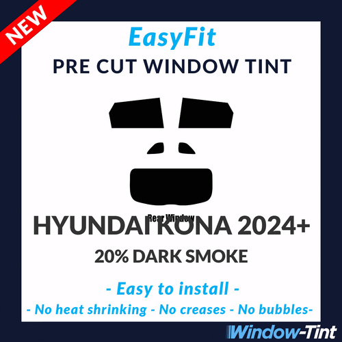 EasyFit Static Pre Cut Window Tint For Hyundai Kona 2024 20% Dark Rear - Picture 1 of 3