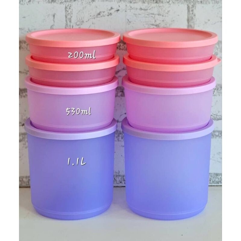 Multi colour Cubix Round Medium Stackable Canisters