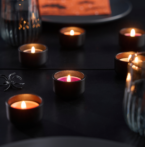 30 IKEA HOSTAGILLE Scented tea light, Candle, Halloween Purple Black Orange - Picture 2 of 4