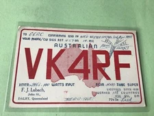 Vintage QSL Radio communication card  Australia  1948  Ref 53159