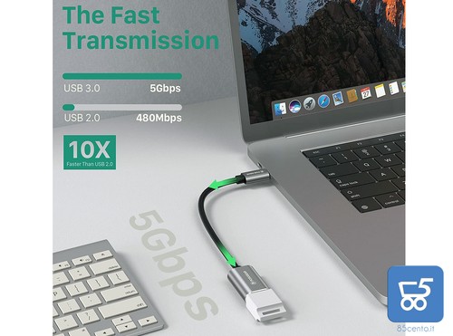 Adattatore OTG USB C Usb Femmina Telefoni Tablet Samsung Mac Tab XPS Huawei - Foto 5 di 7