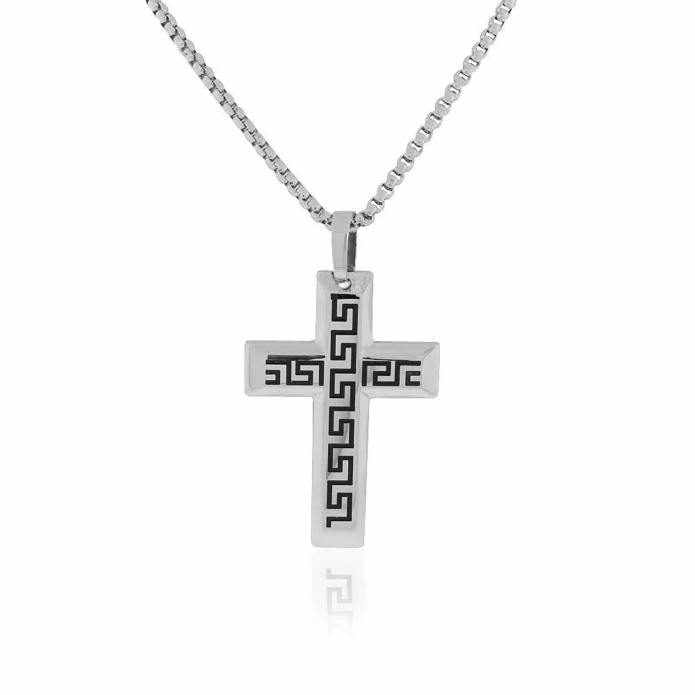 Greek key best sale cross