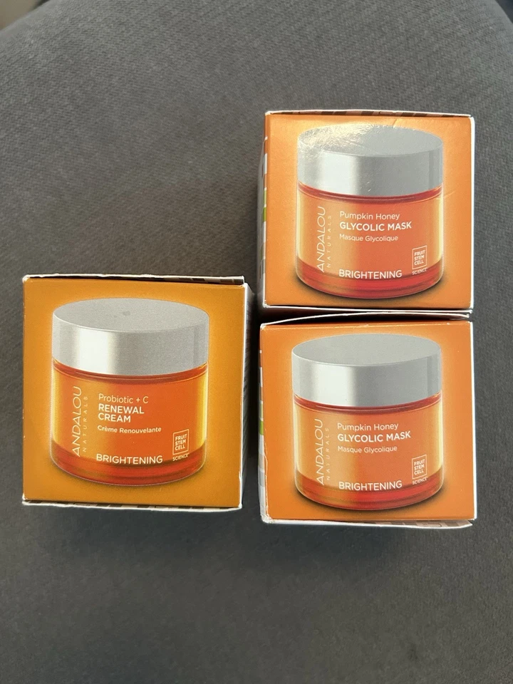 Andalou, 2 x Glycolic Beauty Maß, Pumpkin Honey, 50g + 1x Renewal Cream, 50g - Bild 2 von 4