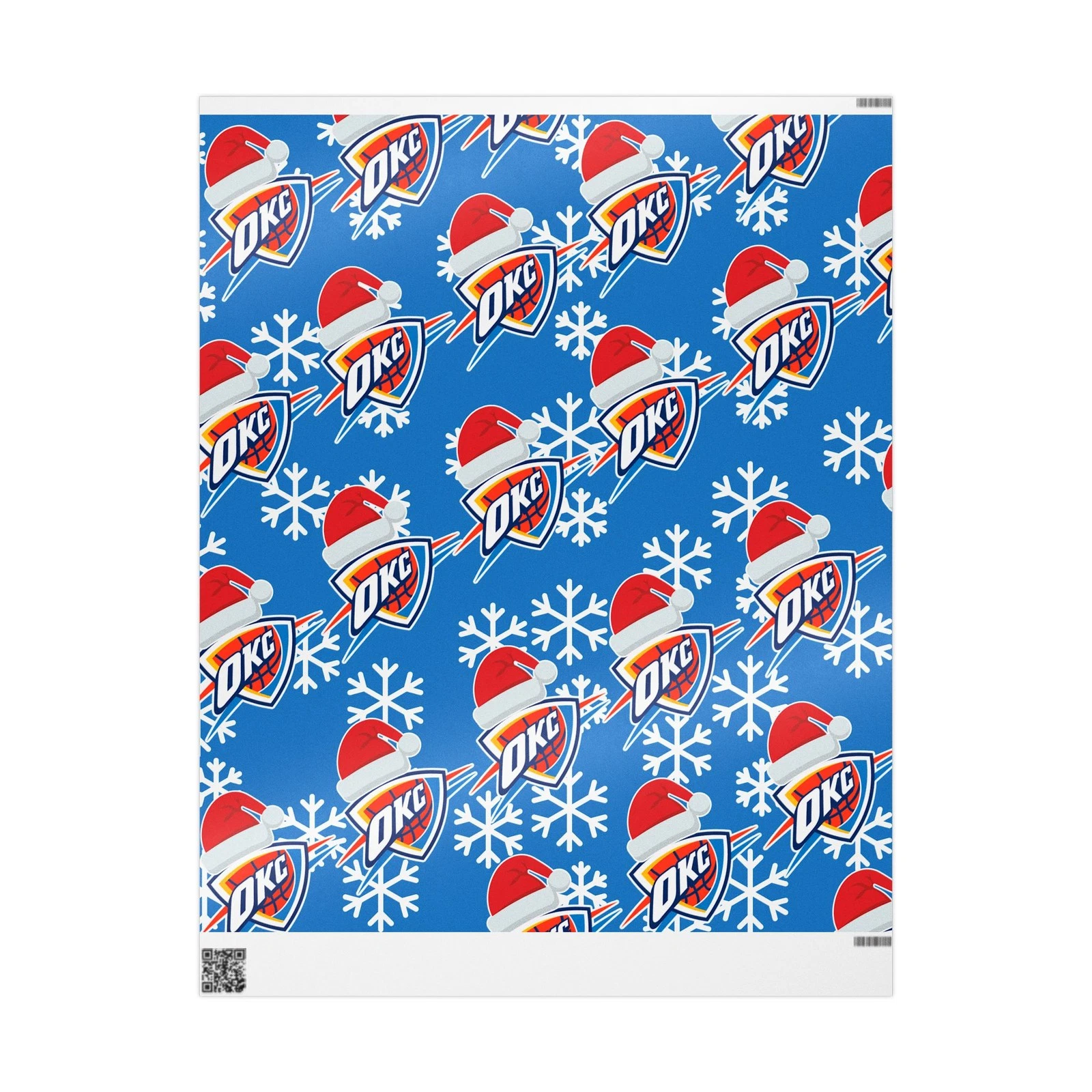 Oklahoma City Thunder Gift Wrapping Paper for Holidays Christmas