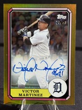2025 Topps Archives Victor Martinez 1987 Boardwalk And Baseball Auto Gold /50