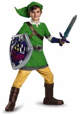 Link Nintendo Legend of Zelda Elf Warrior Fancy Dress Halloween Child Costume