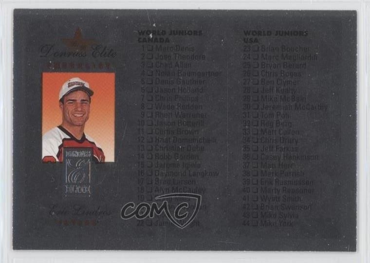 1995-96 Donruss Elite Checklist Eric Lindros #110 HOF 0t2