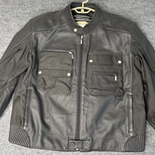 BMW Motorrad Freerider Motorcycle Leather Biker Jacket Size 50R Brown 
