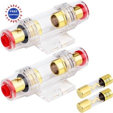 Fuse Holders 2 Pack 8 G 100A AGU 5AG for Car Audio Amplifier Subwoofer 4-8 Packs