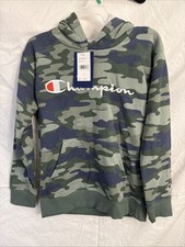 Champion Size Boys Small Green Camo Hoodie