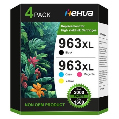4xPatronen für HP 963 XL Officejet Pro 9019 9010 9012 9020 9014 9022  New CHIP