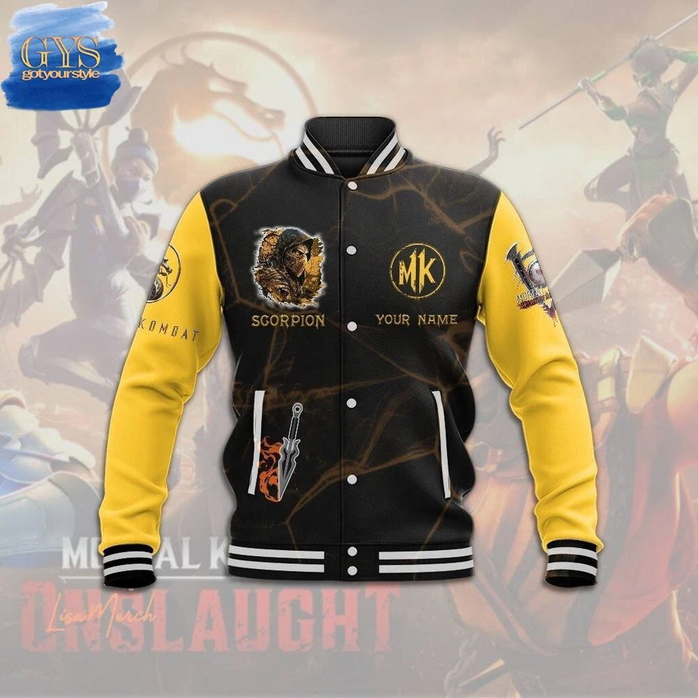 Mortal Kombat Scorpion Baseball Jacket