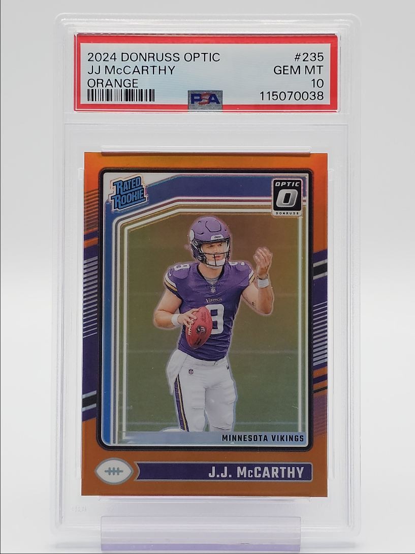 JJ McCarthy Panini Donruss Optic #235 Orange