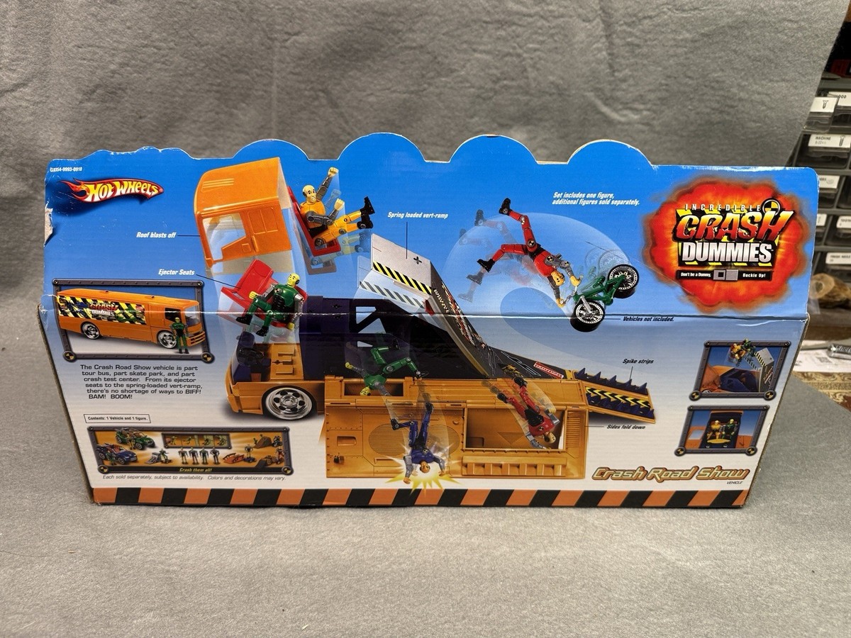 VINTAGE HOT WHEELS INCREDIBLE CRASH DUMMIES CRASH ROAD SHOW NIB