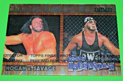 WCW/nWo Nitro Chrome Hulk Hogan vs Randy Savage (Uncensored) 1999 Insert C3 Card