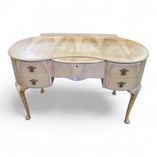 Queen Anne kneehole writing desk - Antique dressing table - Vintage console