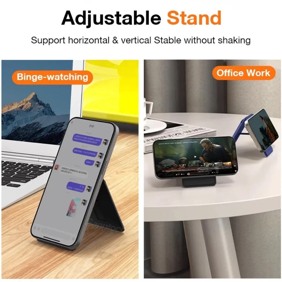 cartera magnética de cuero con función de soporte para teléfono Foto 3 de 4