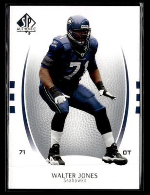 #ad #ad 2007 SP Authentic #96 Walter Jones Card Seattle Seahawks $1.59