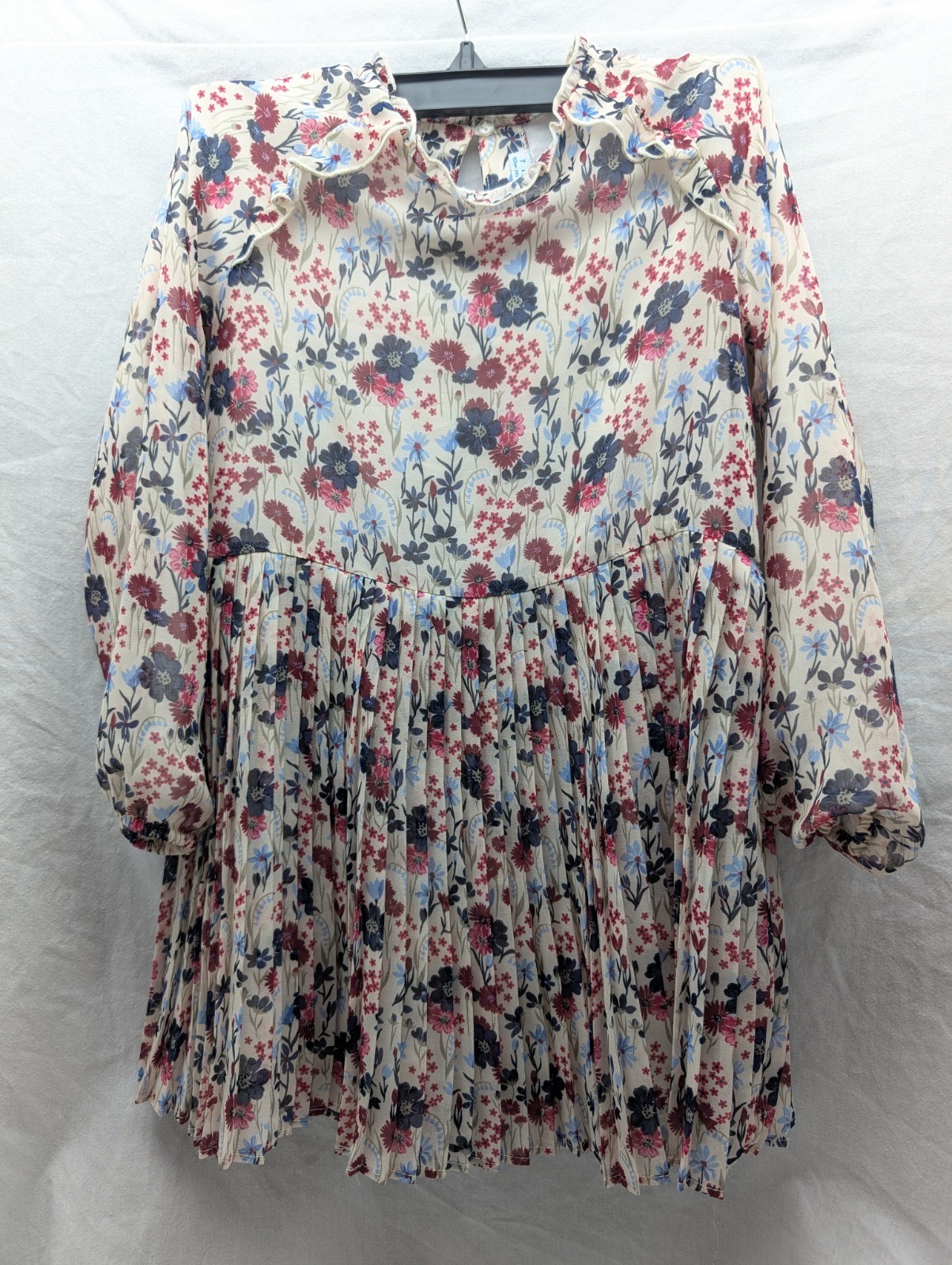 Mayoral Floral Long Sleeve Dress Girls Size 7