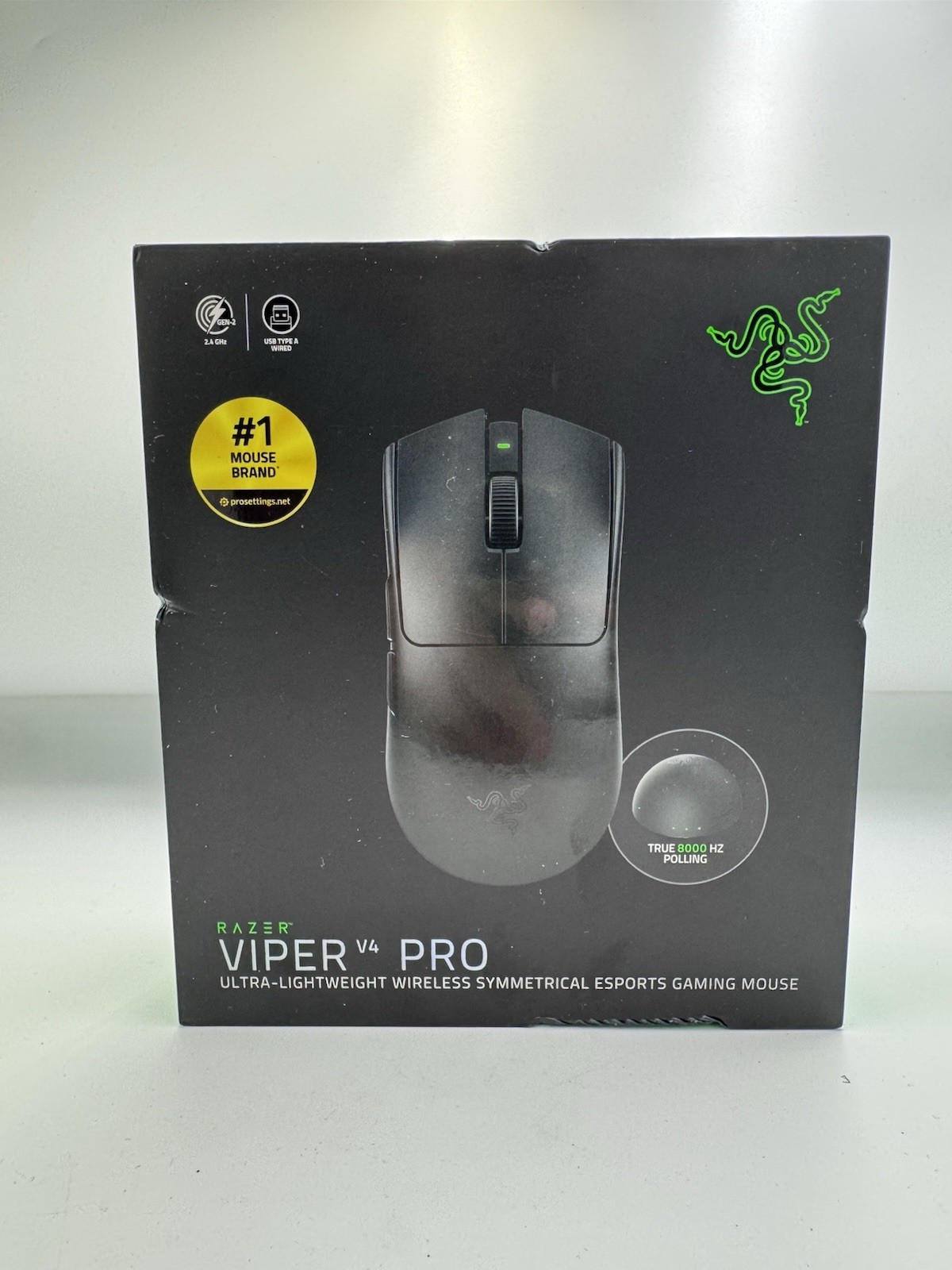 NEW Razer Viper V4 Pro Wireless Gaming Mouse Black 8000Hz HyperSpeed Fast Ship