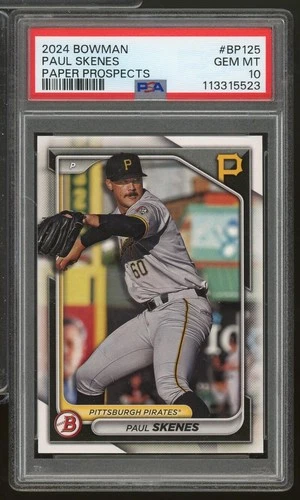 Paul Skenes Rookie Card 2024 Bowman Paper Prospects #BP125 PSA 10