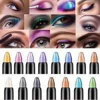 15Pcs Pearlescent Eyeshadow Pen Waterproof Long Lasting Gel Eye Shadow Set