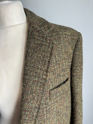 HARRIS TWEED JACKET 38 40 mens green 100% pure new wool JAGLA tailored GLASGOW - Picture 15 of 20