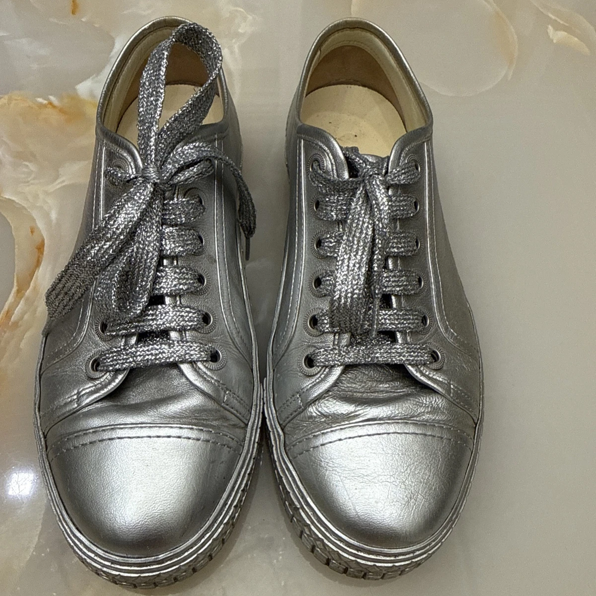 CHANEL Silver Athletic Shoes for Women for sale | eBay