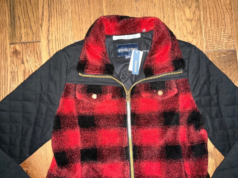 PENDLETON Red Buffalo INSULATED Prairie Smoke JACKET Womens Size MEDIUM NEW - Image 2 of 4