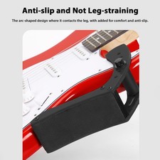 Soporte de guitarra eléctrica negro altura ajustable para uso en el escenario acrílico
