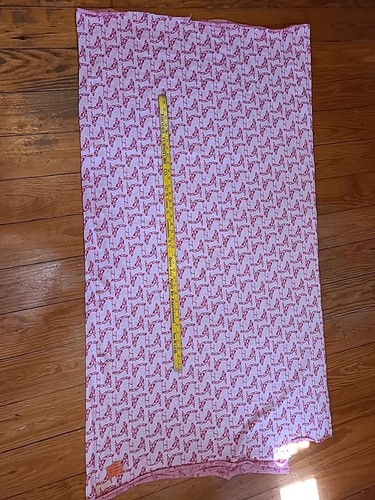 RARE New Old Stock 1960s 1970s VTG Knit Football Themed Fabric - Picture 4 of 7
