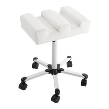 Manicure Foot Rest Rolling Pedicure Stool Adjustable Pedicure Stool w/ Wheels