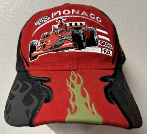 Vtg Monaco Grand Prix Strapback Hat Cap Racing
