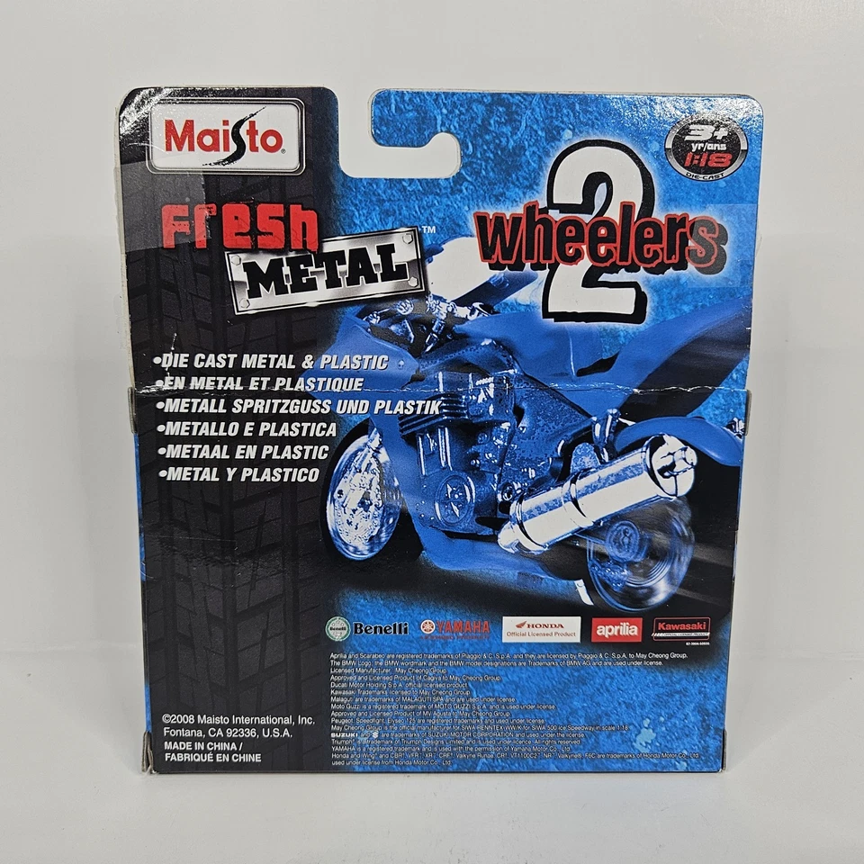 Maisto Fresh Metal 1/18 Diecast Motocicleta Lote De 4 Honda, Ducati, Suzuki NUEVO Foto 3 de 4