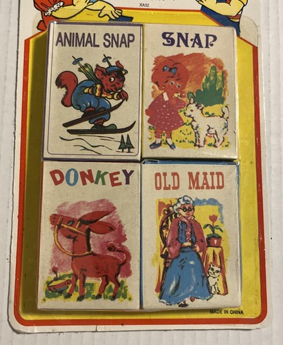 Children Card Game 4 Pack - Vintage- New- Old Maid, Snap, Donkey, Animal Snap - Picture 5 of 6