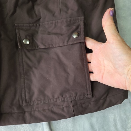Lands End Women's 18-20 XL Parka Coat Winter Waterproof Brown Quilted lined 0842 - Picture 7 of 22