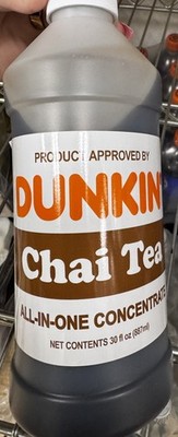 Dunkin Chai Tea Syrup 30oz With Pump Exp 10/2026