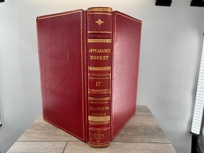 Vintage Ellsworth County Kansas Court Record Ledger Docket Dodsworth Stationery