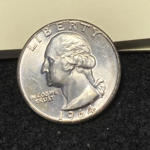1964 P Washington Quarter 90% Silver GEM BU 25c US Coin Philadelphia Mint