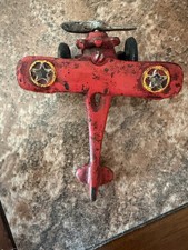 Vintage HUBLEY Die Cast Toy Airplane Red