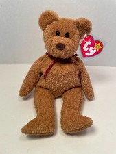 ty Beanie Baby -"CURLY" the brown bear MWMT 1993