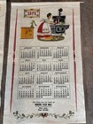 Vintage Cloth Tea Towel - Advertising Calendar 1976 Rogers Feed - Wood Stove