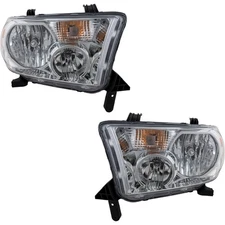 Headlight Set For 2007-2013 Toyota Tundra 2008-2016 Sequoia LH RH w/ bulb