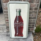 Vtg 1950s Robertson 1-53 Coca-Cola Bottle Sign Raised Edge 36” X 18”