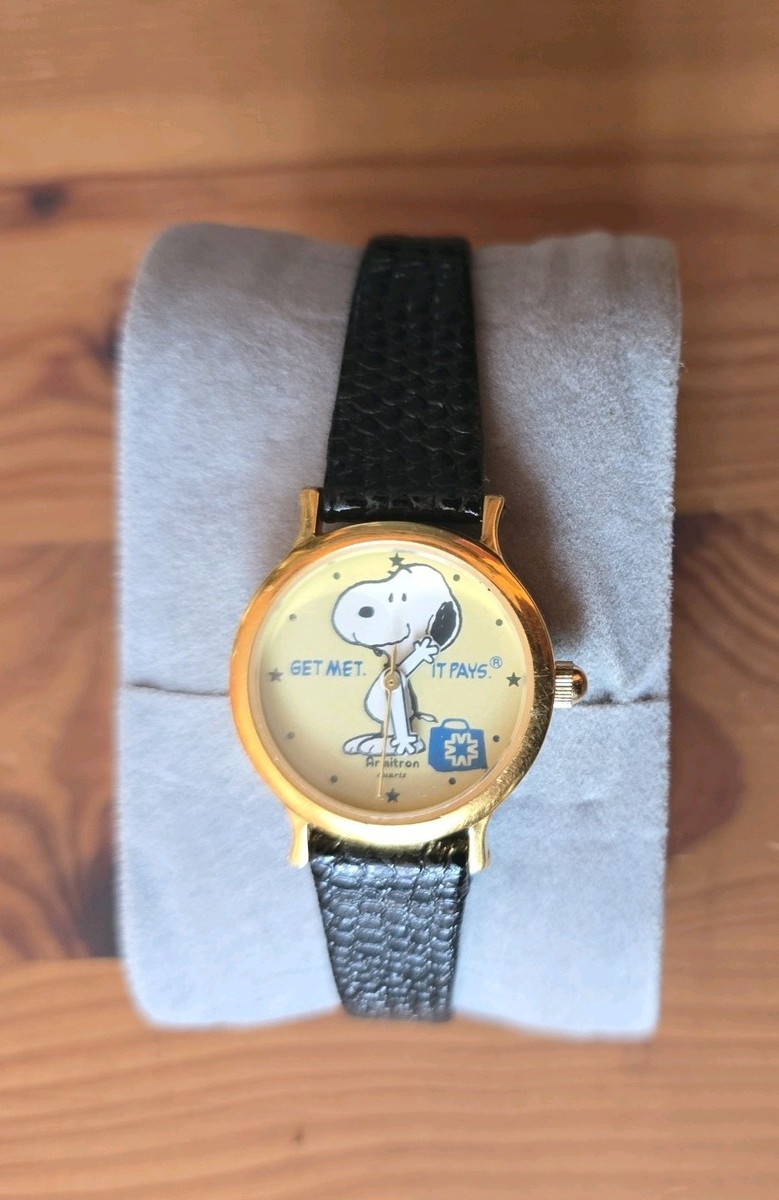 Vintage Rare ARMITRON Peanuts Snoopy Women\'s Watch Gold Tone 1958 #900/53 4GB Vintage Rare ARMITRON Peanuts Snoopy Women main image 2