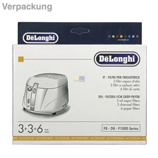 Fritteusenfilter Fettfilter + Kohlefilter + Frittierölfilter 5525101500 DeLonghi - Bild 2 von 3