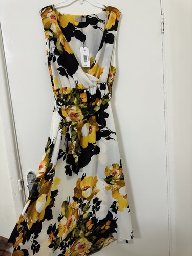 Soon Long Sleeveless Summer Dress – Yellow & Black Floral Print – Size 14 – NWT - Picture 2 of 4
