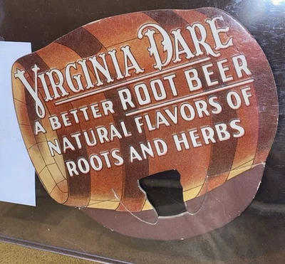 Virginia Dare Root Beer Die Cut Cardboard Bottle Topper - Image 1 of 2