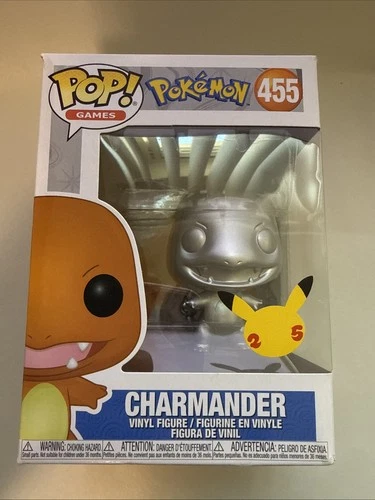 2021 | Funko Pop! Vinyl | Metallic Charmander #455 | Pokemon | 25th Anniversary