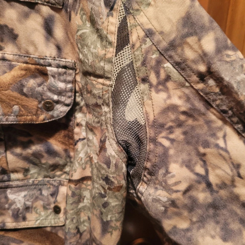 Kings Outdoor World Shirt Men 2XL Desert Shadow Camo Fleece Snap Button Hunting - Image 4 of 4